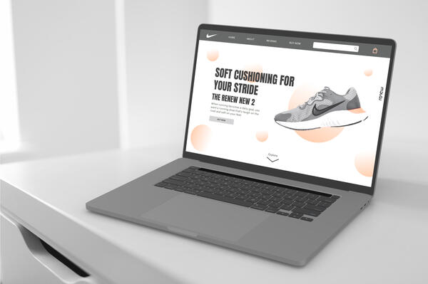 Nike Renew Run 2 Website UI/UX Design by Vinay Deepak UI/UX Designer Cover